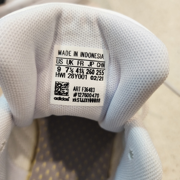 Adidas Grand Court Shoes Mens Size 9 White Black Cloudfoam Casual Tennis - Picture 6 of 8